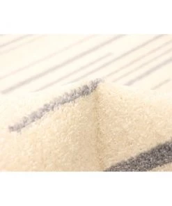 Ecarpetgallery Cream Silver Stripes Fika Casual Soft Rug All Area Rugs And Runners