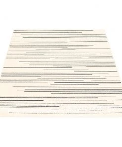 Ecarpetgallery Cream Silver Stripes Fika Casual Soft Rug All Area Rugs And Runners