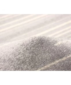 Ecarpetgallery Cream Silver Stripes Fika Casual Soft Rug All Area Rugs And Runners