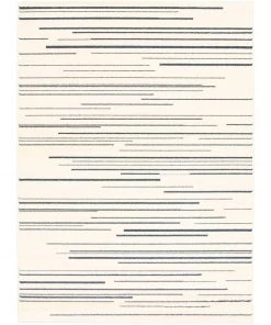 Ecarpetgallery Cream Silver Stripes Fika Casual Soft Rug All Area Rugs And Runners