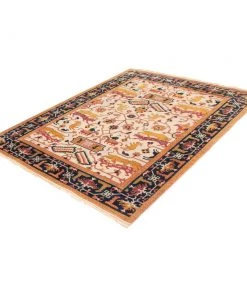 Ecarpetgallery Premium Hand-knotted Heritage Cream Wool Soft Rug