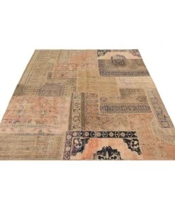 Ecarpetgallery Hand-knotted Vintage Anatolia Patch Khaki Wool Soft Rug All Area Rugs And Runners