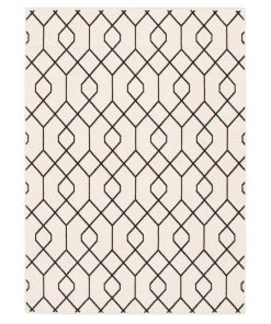 Ecarpetgallery White Navy Trellis Modern Contemporary Soft Rug All Area Rugs And Runners