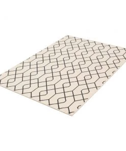 Ecarpetgallery White Navy Trellis Modern Contemporary Soft Rug All Area Rugs And Runners