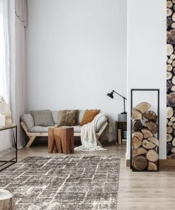 Ecarpetgallery Dark Grey Modern & Contemporary Shag Modern/ Geometric Rugs