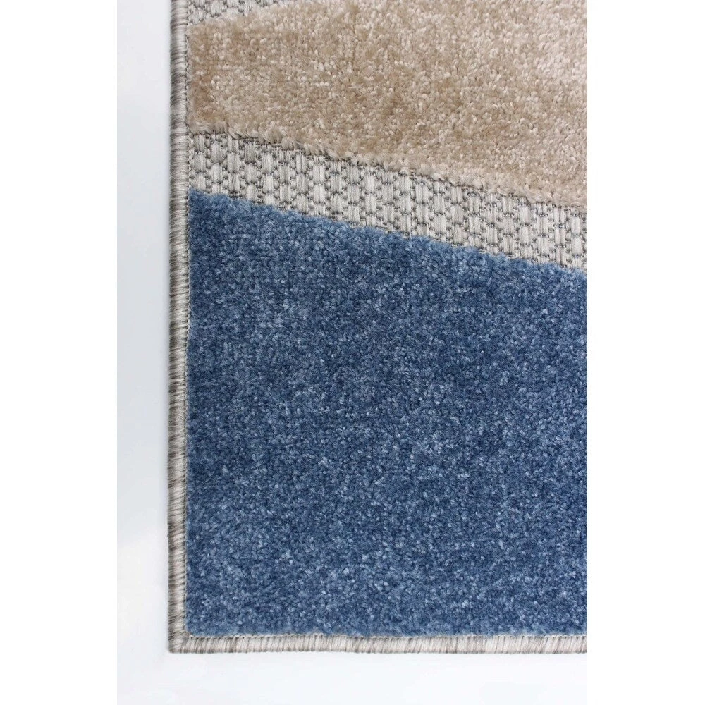 Ecarpetgallery Ivory Blue Indoor/ Outdoor Rug 5 Ecarpetgallery Ivory Blue Indoor/ Outdoor Rug