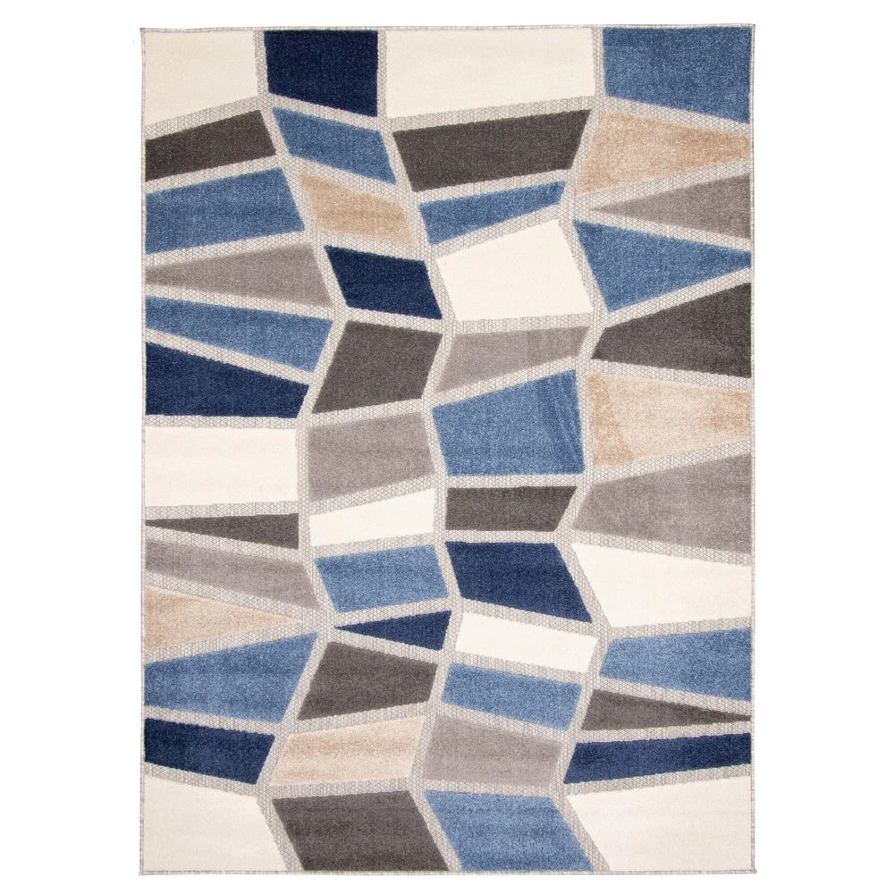 Ecarpetgallery Ivory Blue Indoor/ Outdoor Rug 2 Ecarpetgallery Ivory Blue Indoor/ Outdoor Rug