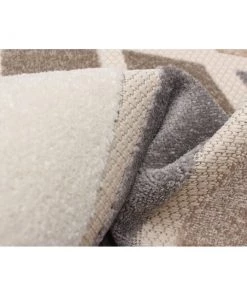 Ecarpetgallery Ivory Blue Geometric Indoor/ Outdoor Soft Rug