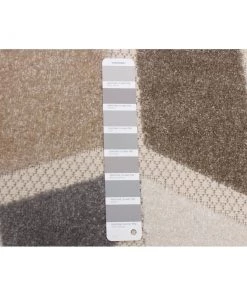 Ecarpetgallery Ivory Blue Geometric Indoor/ Outdoor Soft Rug