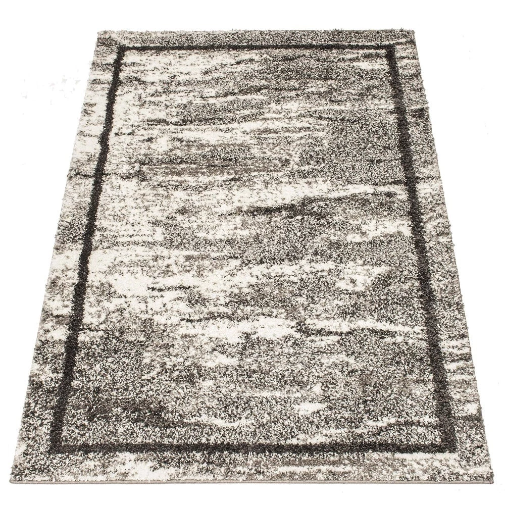 Ecarpetgallery All Area Rugs And Runners Modern Ivory Grey Border Soft Shag Area Rug 3 Ecarpetgallery All Area Rugs And Runners Modern Ivory Grey Border Soft Shag Area Rug