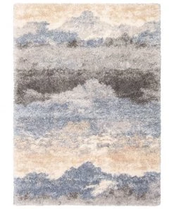 Ecarpetgallery Cream Modern Contemporary Shag Area Rug