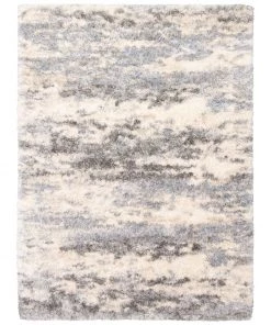Ecarpetgallery Modern Contemporary Cream Shag Area Rug