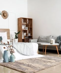 Ecarpetgallery Modern Contemporary Cream Shag Area Rug