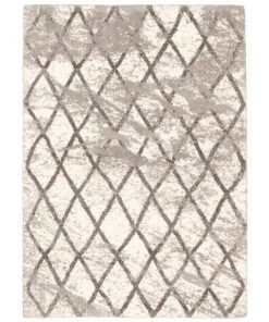 Ecarpetgallery Cream Grey Loft Urban Modern & Contemporary Shag Modern/ Geometric Rugs