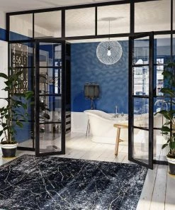 Ecarpetgallery All Area Rugs And Runners Midnight Marble Modern & Contemporary Soft Rug