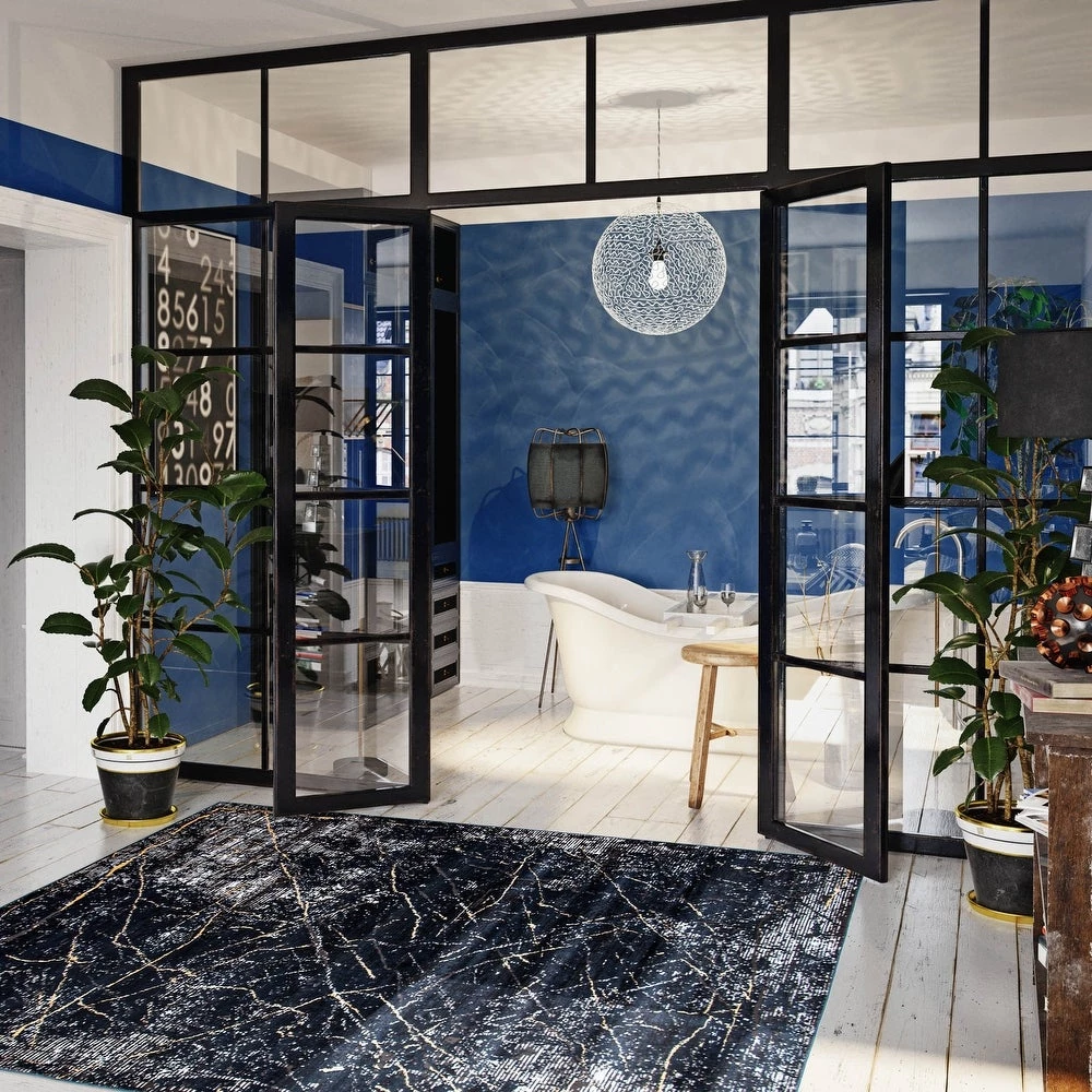 Ecarpetgallery All Area Rugs And Runners Midnight Marble Modern & Contemporary Soft Rug 1 Ecarpetgallery All Area Rugs And Runners Midnight Marble Modern & Contemporary Soft Rug