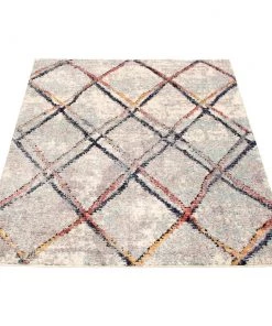 Ecarpetgallery Abstract Blue Grey Moroccan Soft Rug