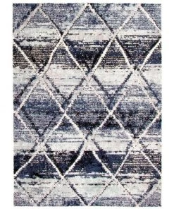 Ecarpetgallery Abstract Blue Grey Moroccan Soft Rug