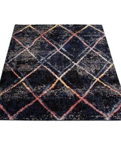 Ecarpetgallery Abstract Blue Grey Moroccan Soft Rug