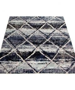 Ecarpetgallery Abstract Blue Grey Moroccan Soft Rug