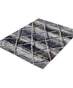 Ecarpetgallery Abstract Blue Grey Moroccan Soft Rug