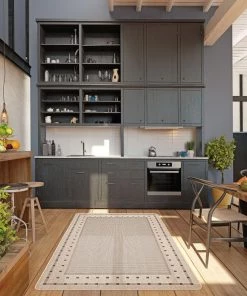 Ecarpetgallery Chocolate Bordered Indoor/ Outdoor Rug All Area Rugs And Runners