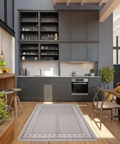 Ecarpetgallery Chocolate Bordered Indoor/ Outdoor Rug All Area Rugs And Runners