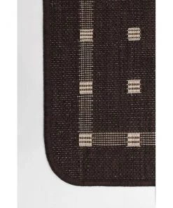 Ecarpetgallery Chocolate Bordered Indoor/ Outdoor Rug All Area Rugs And Runners