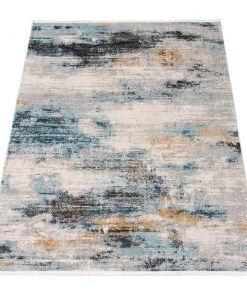 Ecarpetgallery Abstract Modern Blue Multi Contemporary Soft Rug All Area Rugs And Runners