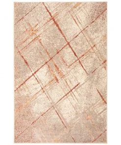 Ecarpetgallery All Area Rugs And Runners Abstract Copper Ivory Modern & Contemporary Soft Rug