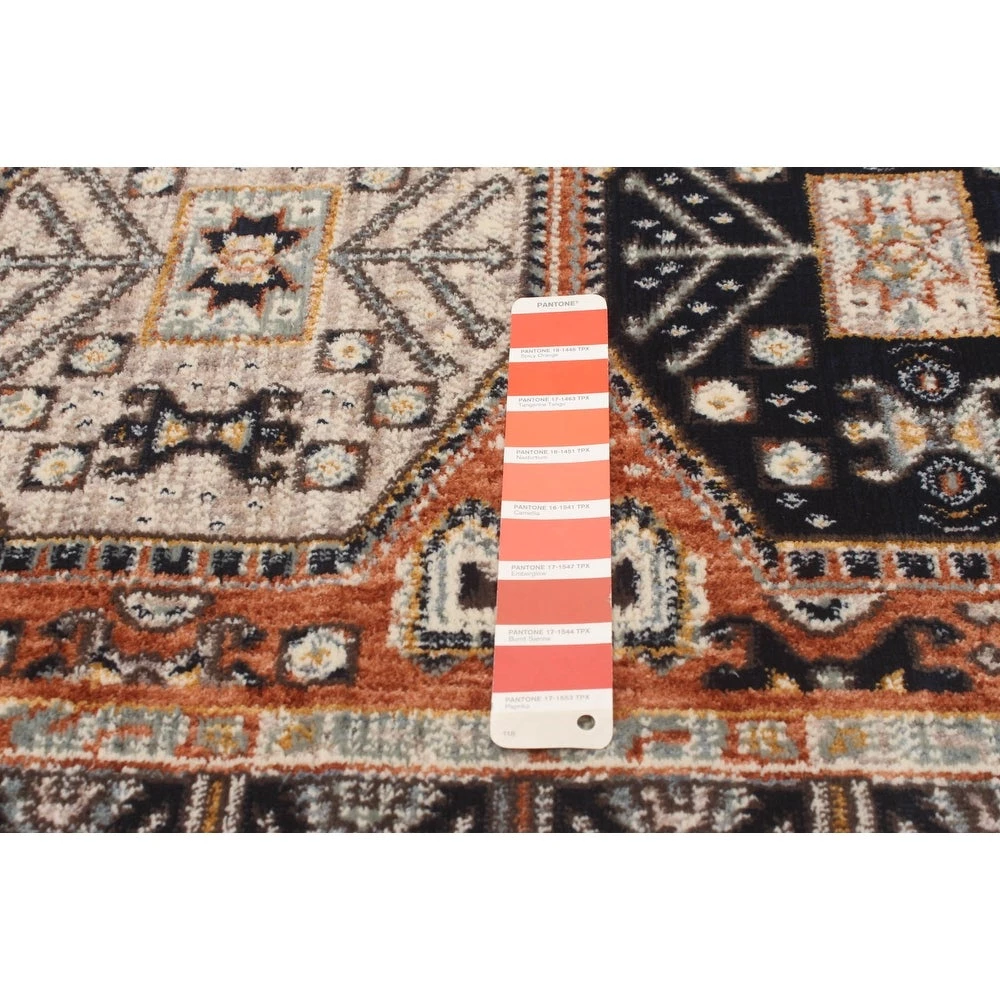 Ecarpetgallery Geometric Navy Copper Casual Soft Rug All Area Rugs And Runners 8 Ecarpetgallery Geometric Navy Copper Casual Soft Rug All Area Rugs And Runners