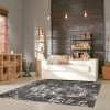 Ecarpetgallery Navy Modern Contemporary Soft Rug
