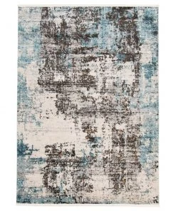 Ecarpetgallery Blue Modern Contemporary Soft Rug