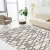 Ecarpetgallery Modern/ Geometric Rugs Moroccan Cream Touch Casual Shag