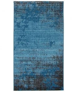 Ecarpetgallery All Area Rugs And Runners Abstract Teal Blue Modern Contemporary Soft Rug