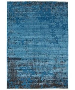 Ecarpetgallery All Area Rugs And Runners Abstract Teal Blue Modern Contemporary Soft Rug