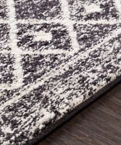 Edie Black & White Bohemian Distressed Geometric Black White Area Rug 11 Edie Black & White Bohemian Distressed Geometric Black White Area Rug