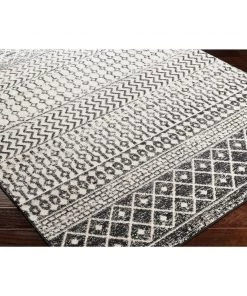 Edie Black & White Bohemian Distressed Geometric Black White Area Rug 13 Edie Black & White Bohemian Distressed Geometric Black White Area Rug