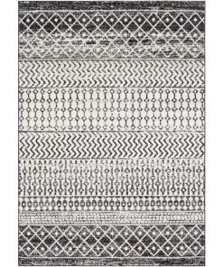 Edie Black & White Bohemian Distressed Geometric Black White Area Rug 12 Edie Black & White Bohemian Distressed Geometric Black White Area Rug