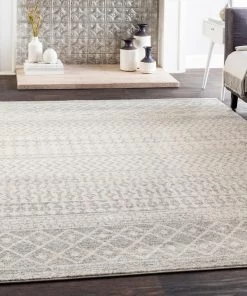 Nurzhan Southwestern Distressed Geometric Ivory Gray Area Rug All Area Rugs And Runners