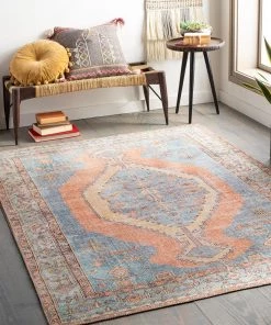 Artistic Weavers Vintage Medallion Printed Machine Washable Area Soft Rug All Area Rugs And Runners