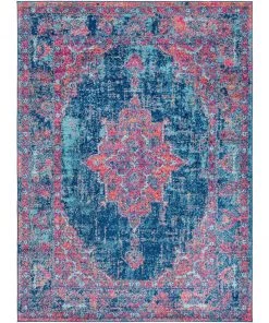 Ellie Pink Distressed Oriental Area Distressed Vintage Pink Blue Area Rugs All Area Rugs And Runners