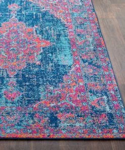 Ellie Pink Distressed Oriental Area Distressed Vintage Pink Blue Area Rugs All Area Rugs And Runners
