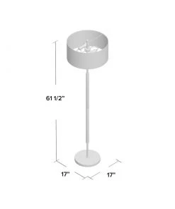 Simone 61.5 In. Contemporary Metallic Accents 61.5