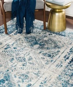 Evry Distressed Persian Pattern Sky Blue Light Gray Soft Area Rug All Area Rugs And Runners