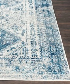 Evry Distressed Persian Pattern Sky Blue Light Gray Soft Area Rug All Area Rugs And Runners