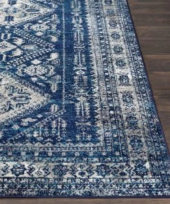 Evry Distressed Persian Pattern Navy Blue Gray Soft Area Rug All Area Rugs And Runners
