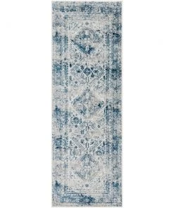 Evry Distressed Persian Pattern Sky Blue Light Gray Soft Area Rug All Area Rugs And Runners