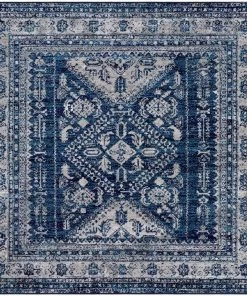 Evry Distressed Persian Pattern Navy Blue Gray Soft Area Rug All Area Rugs And Runners