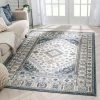Modern Rugs And Decor All Area Rugs And Runners Aryn Vintage Tribal Medallion Floral Blue Rug